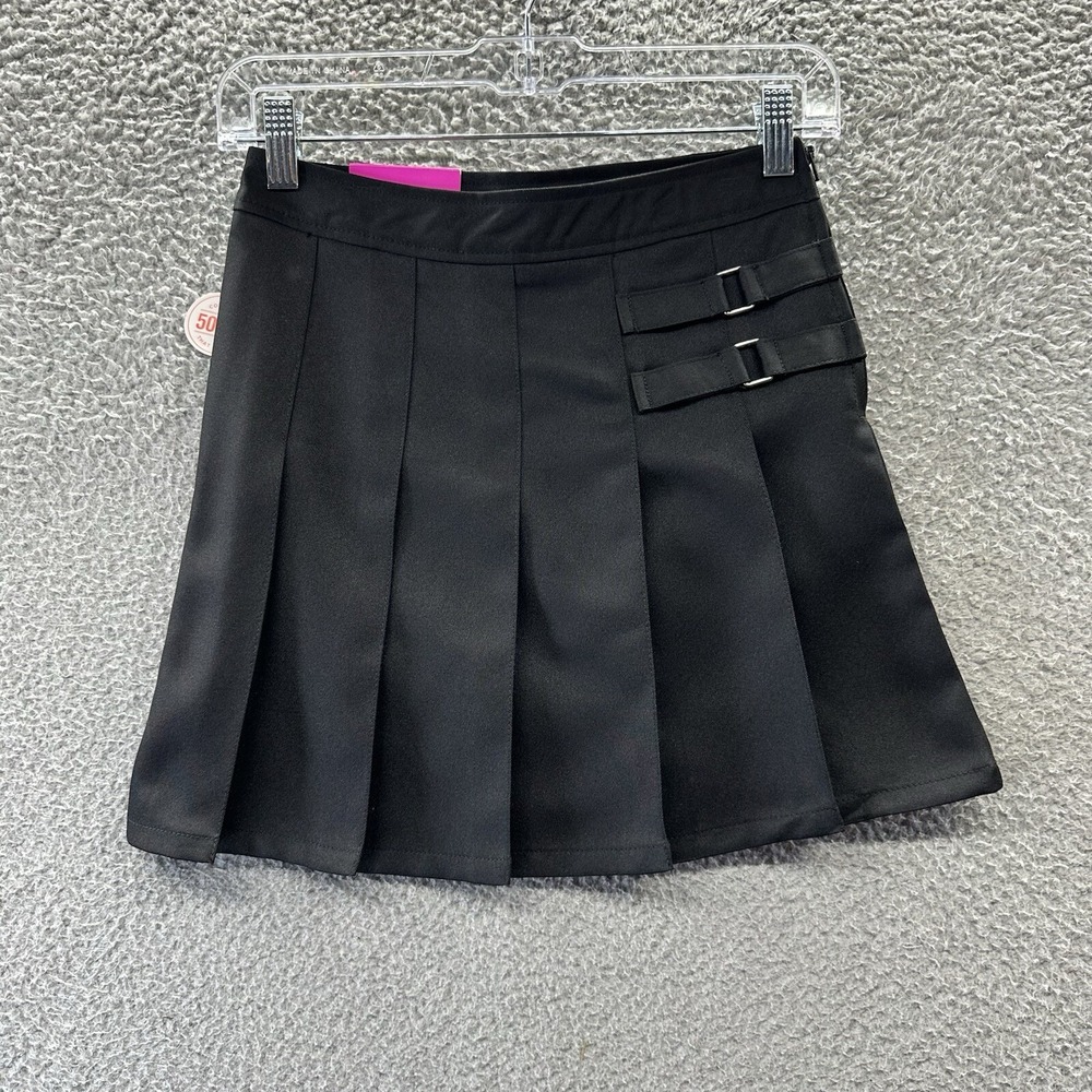 French Toast Skort Girls Size 8 Black Pleated Adjustable Waist Scooter Skort